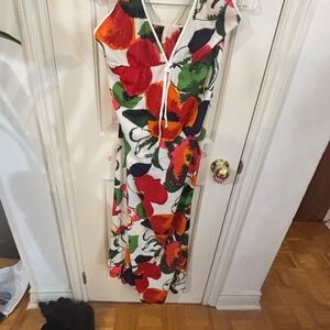 1970s vintage floral halter dress